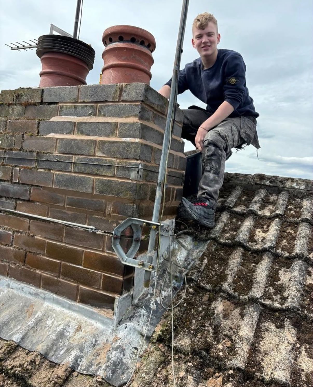 Chimney Repointing & Capping — before